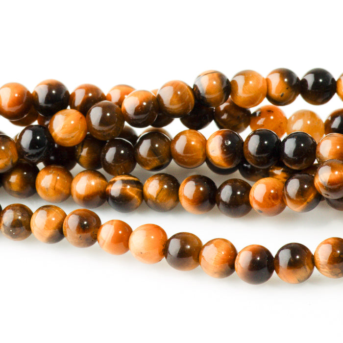 Tiger Eye 4mm Round - 15-16 Inch