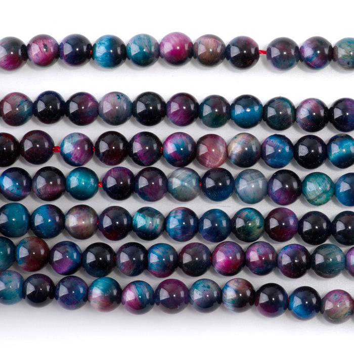 Tiger Eye Rainbow 6mm Round - 15-16 Inch
