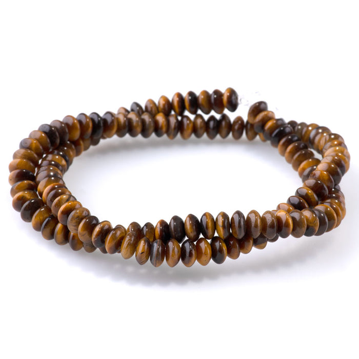 Tiger Eye 6x3mm Saucer Beads - 15-16 Inch