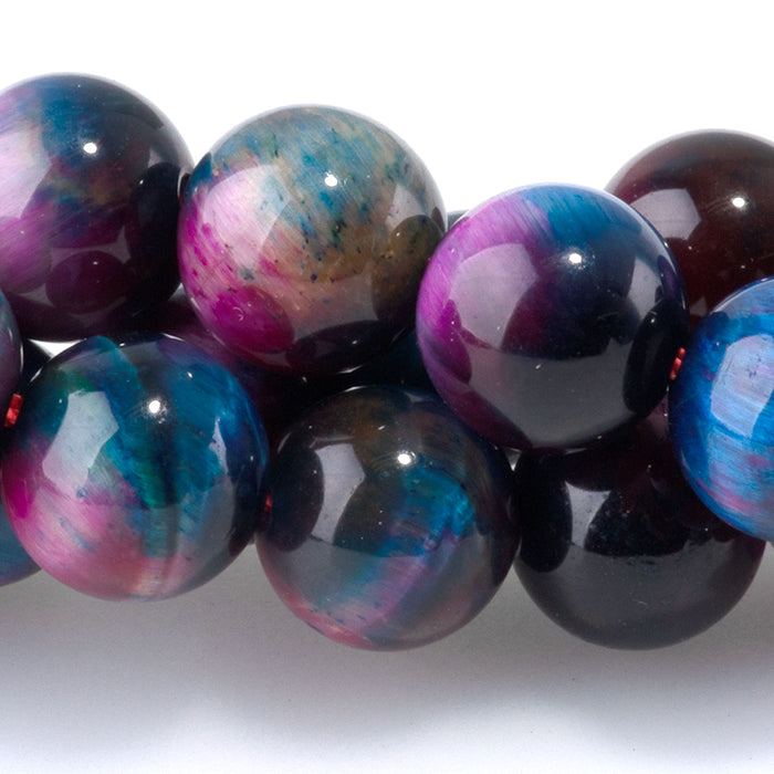 Tiger Eye Rainbow 8mm Round - 15-16 Inch