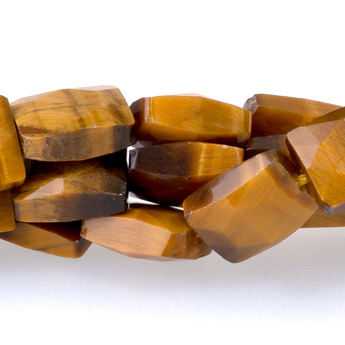 Tiger Eye 8x10mm Faceted Rectangle - 15-16 Inch