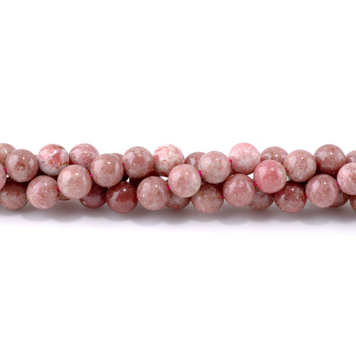This is a Dakota Stones 10mm Thulite Gemstone strand with AA grade round beads in 15-16 inch strand.