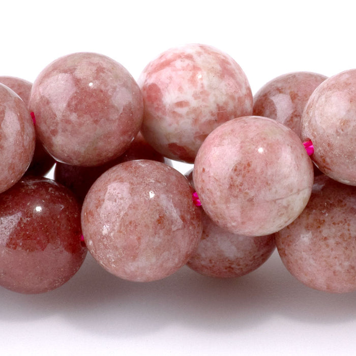 Thulite 10mm Round AA Grade - 15-16 Inch