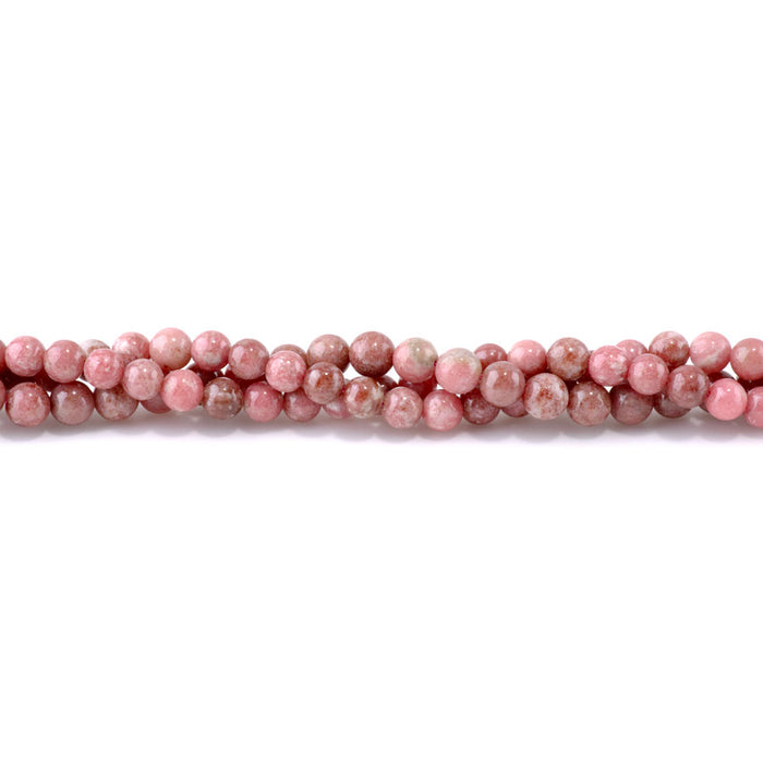 Thulite 6mm Round AA Grade - 15-16 Inch