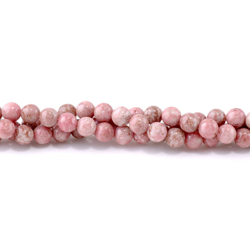 This is a Dakota Stones 8mm Thulite Gemstone strand with AA grade round beads in 15-16 inch strand.