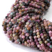 This is a Dakota Stones 3mm Multi Tourmaline Gemstone strand with A grade round beads in 15-16 inch strand.