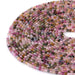 This is a Dakota Stones 3mm Multi Tourmaline Gemstone strand with AAA grade faceted round beads in 15-16 inch strand.
