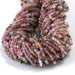 This is a Dakota Stones 3mm Multi Tourmaline Gemstone strand with AAA grade faceted round beads in 15-16 inch strand.