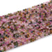 This is a Dakota Stones 3mm Multi Tourmaline Gemstone strand with AAA grade faceted round beads in 15-16 inch strand.