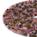 This is a Dakota Stones 4mm Multi Tourmaline Gemstone strand with AAA grade faceted cube beads in 15-16 inch strand.