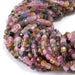 This is a Dakota Stones 4mm Multi Tourmaline Gemstone strand with AAA grade faceted cube beads in 15-16 inch strand.