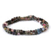 This is a Dakota Stones 4mm Multi Tourmaline Gemstone strand with A grade table cut faceted cube beads in 15-16 inch strand.