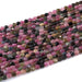 This is a Dakota Stones 4mm Tourmaline Gemstone strand with faceted coin beads in 15-16 inch strand.