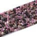 This is a Dakota Stones 4mm Multi Tourmaline Gemstone strand with A grade round beads in 15-16 inch strand.