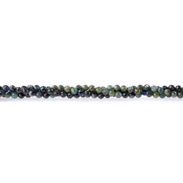 Tourmaline 4mm Banded Blue/Green Microfaceted Round - 15-16 Inch