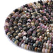 This is a Dakota Stones 4x6mm Multi Tourmaline Gemstone strand with faceted rondelle beads in 15-16 inch strand.