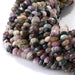 This is a Dakota Stones 4x6mm Multi Tourmaline Gemstone strand with faceted rondelle beads in 15-16 inch strand.