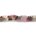 This is a Dakota Stones 6mm Tourmaline Banded Gemstone strand with faceted rondelle beads in 15-16 inch strand.
