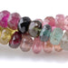 This is a Dakota Stones 6mm Tourmaline Banded Gemstone strand with faceted rondelle beads in 15-16 inch strand.