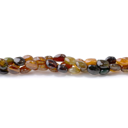 This is a Dakota Stones 7x9mm Petro Tourmaline Gemstone strand with nugget beads in 13-14 inch strand.