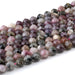 This is a Dakota Stones 8mm Multi Tourmaline Gemstone strand with double heart faceted round beads in 15-16 inch strand.