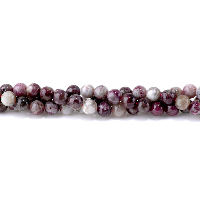 Plum Tourmaline 8mm Round - 15-16 Inch