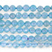 This is a Dakota Stones 6mm Blue Topaz Gemstone strand with A grade faceted round beads in 15-16 inch strand.