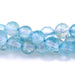 This is a Dakota Stones 6mm Blue Topaz Gemstone strand with A grade faceted round beads in 15-16 inch strand.