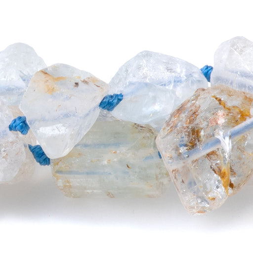 This is a Dakota Stones 8x10-10x12mm Topaz Gemstone strand with A grade rough nugget beads in 15-16 inch strand.