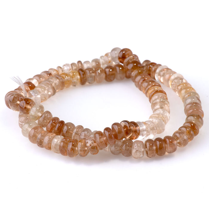 Imperial Topaz 8-9mm Rondelle Banded - 15-16 Inch