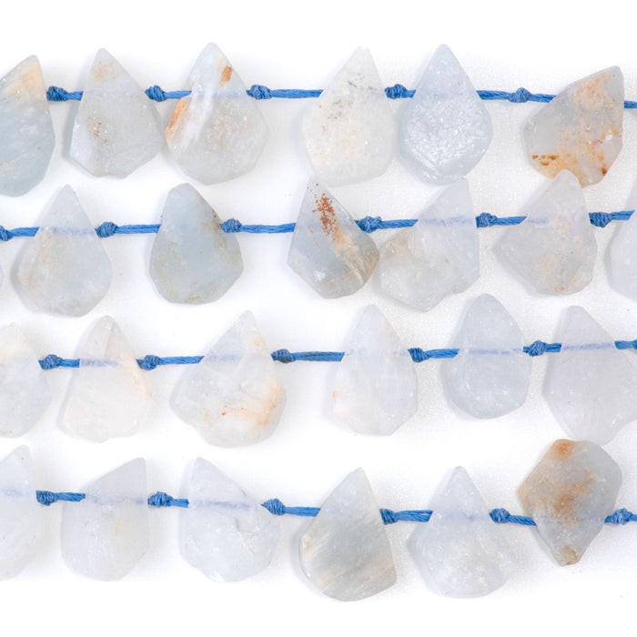 Topaz 9x13-12x16mm Top Drill Irregular Flat Drop - 15-16 Inch