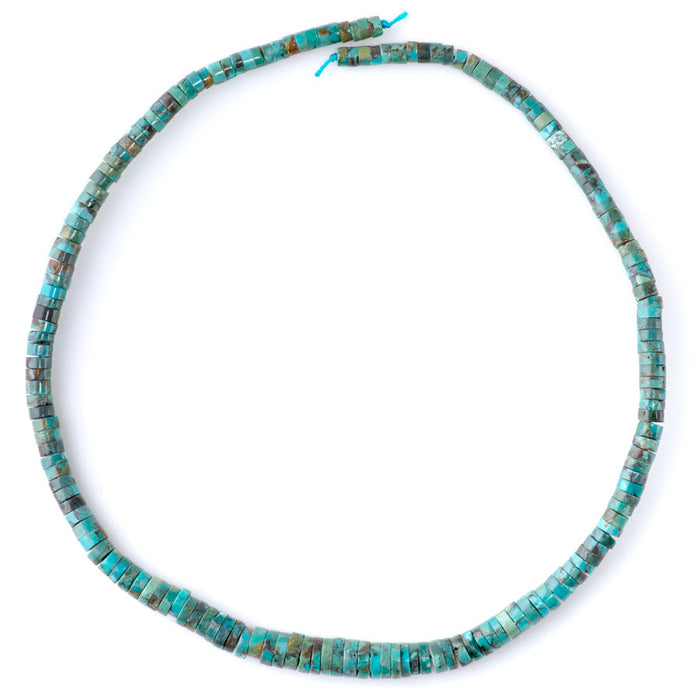 Hubei Turquoise 4-8mm Graduated Heishi - 15-16-Inch