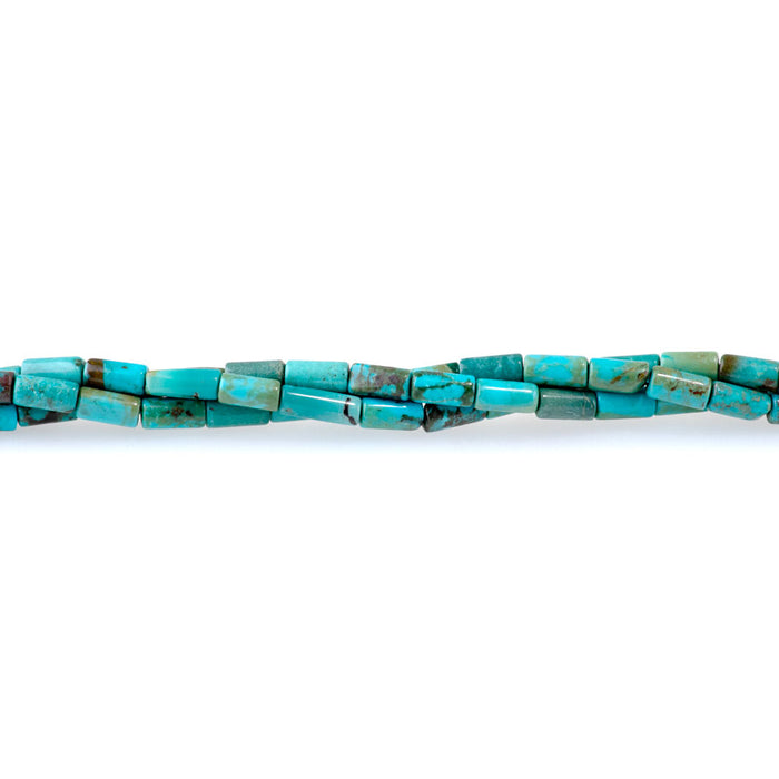 Hubei Turquoise 4x8mm Blue Tube - 15-16 Inch