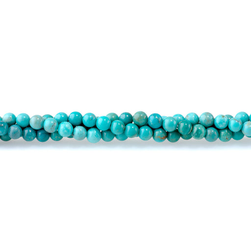 This is a Dakota Stones 6mm Hubei Turquoise Blue Gemstone strand with A grade round beads in 15-16 inch strand.