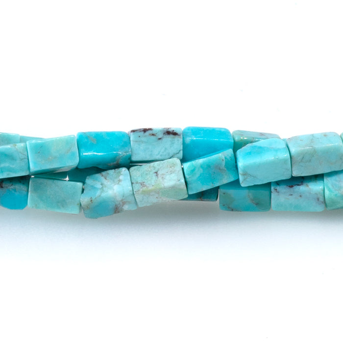Hubei Turquoise 2x4mm Rectangle Tube AAA Grade - 15-16 Inch