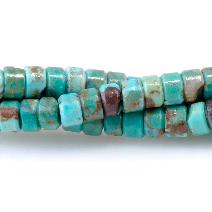 Hubei Turquoise 2x4mm Heishi AA Grade - 15-16 Inch