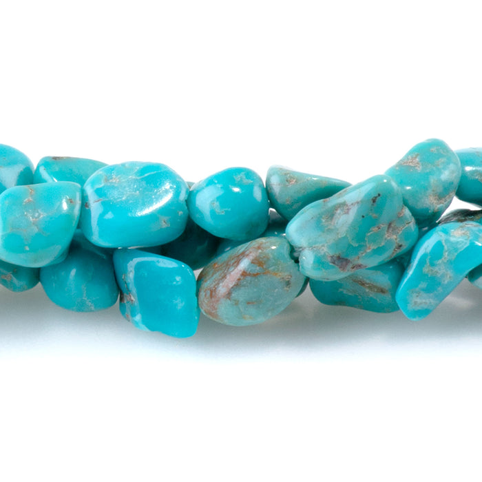 Hubei Turquoise 4x6mm Nugget AA Grade - 15-16 Inch