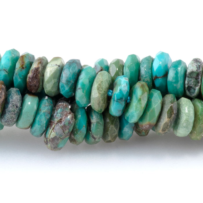 Hubei Turquoise 2x5mm Faceted Rondelle AAA - 15-16 Inch