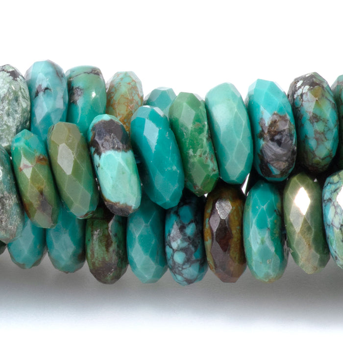 Hubei Turquoise 3x8mm Faceted Rondelle AAA - 15-16 Inch