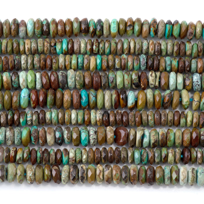 Hubei Turquoise 3x5mm Faceted Rondelle - 15-16 Inch
