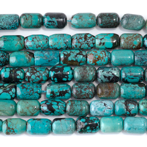 This is a Dakota Stones 8x12mm Hubei Turquoise Gemstone strand with AA grade barrel beads in 15-16 inch strand.