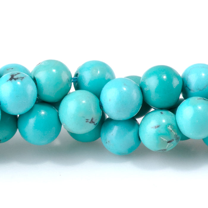 Hubei Turquoise 6-6.2mm Round Beads - 15-16 Inch