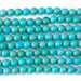 This is a Dakota Stones 6-6mm Hubei Turquoise Gemstone strand with round beads in 15-16 inch strand.