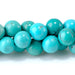 This is a Dakota Stones 6-6mm Hubei Turquoise Gemstone strand with round beads in 15-16 inch strand.