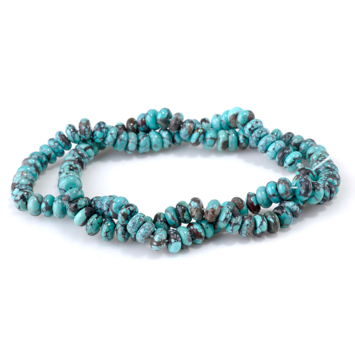 Hubei Turquoise 3x6mm Rondelle Bead - 15-16 Inch
