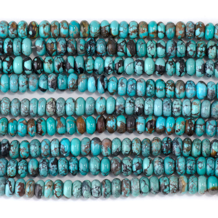 Hubei Turquoise 3x6mm Rondelle Bead - 15-16 Inch