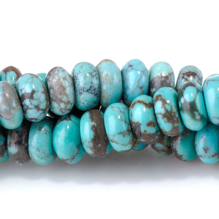 Hubei Turquoise 3x6mm Rondelle Bead - 15-16 Inch