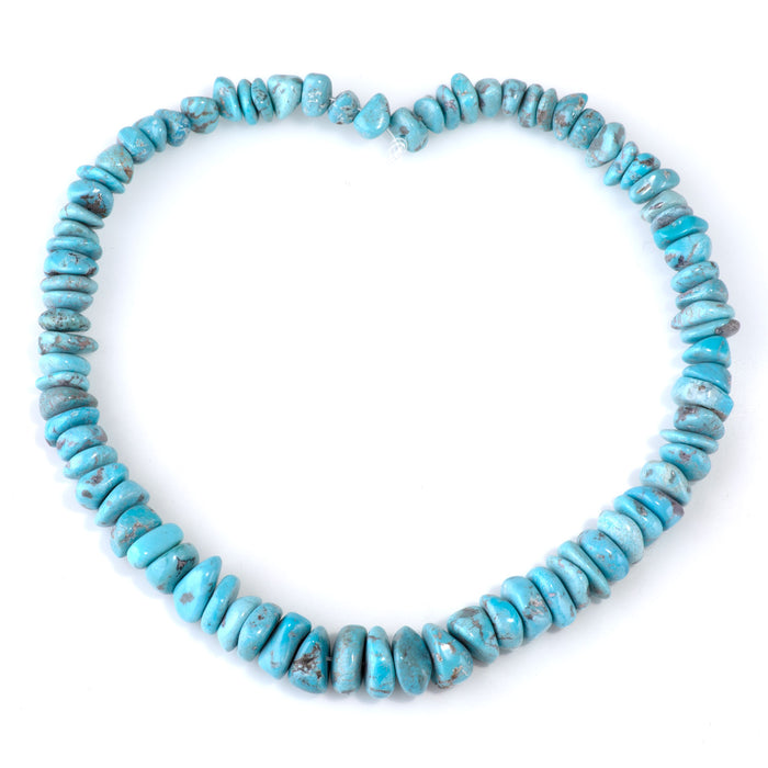 Hubei Turquoise 8-17mm Graduated Chip Bead - 15-16 Inch