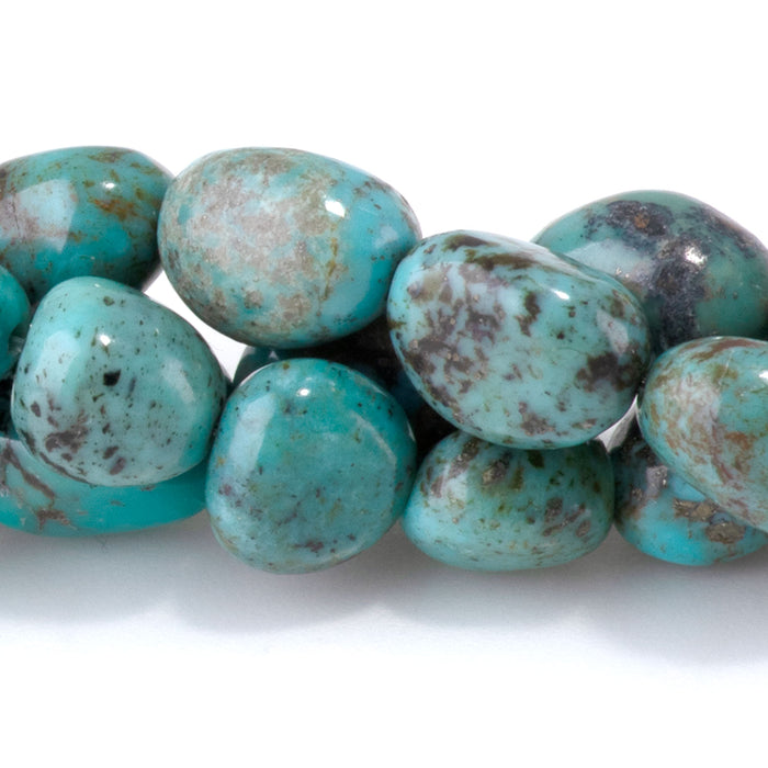 Hubei Turquoise 5-7x7-9mm Pebble Beads - 15-16 Inch - 68402