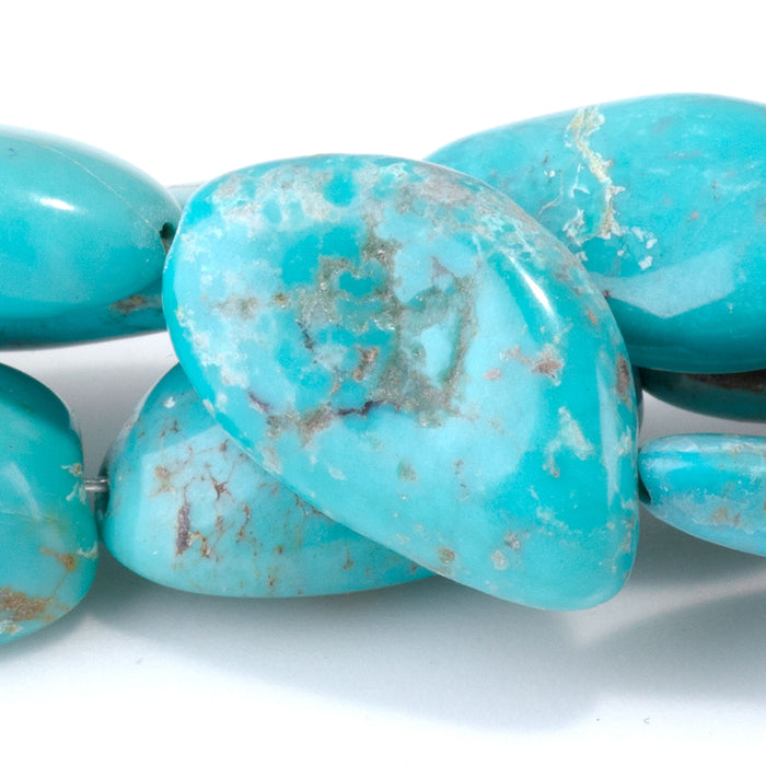 Hubei Turquoise 9-12x12-18mm Nugget Beads - 15-16 Inch - 68403